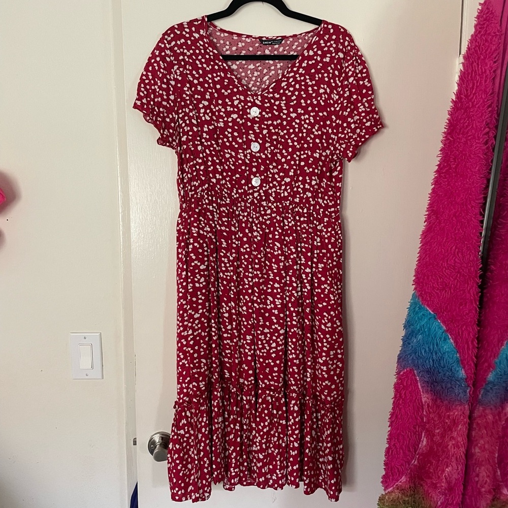 Floral Button Cami Dress